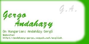 gergo andahazy business card