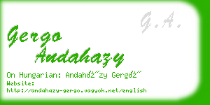 gergo andahazy business card